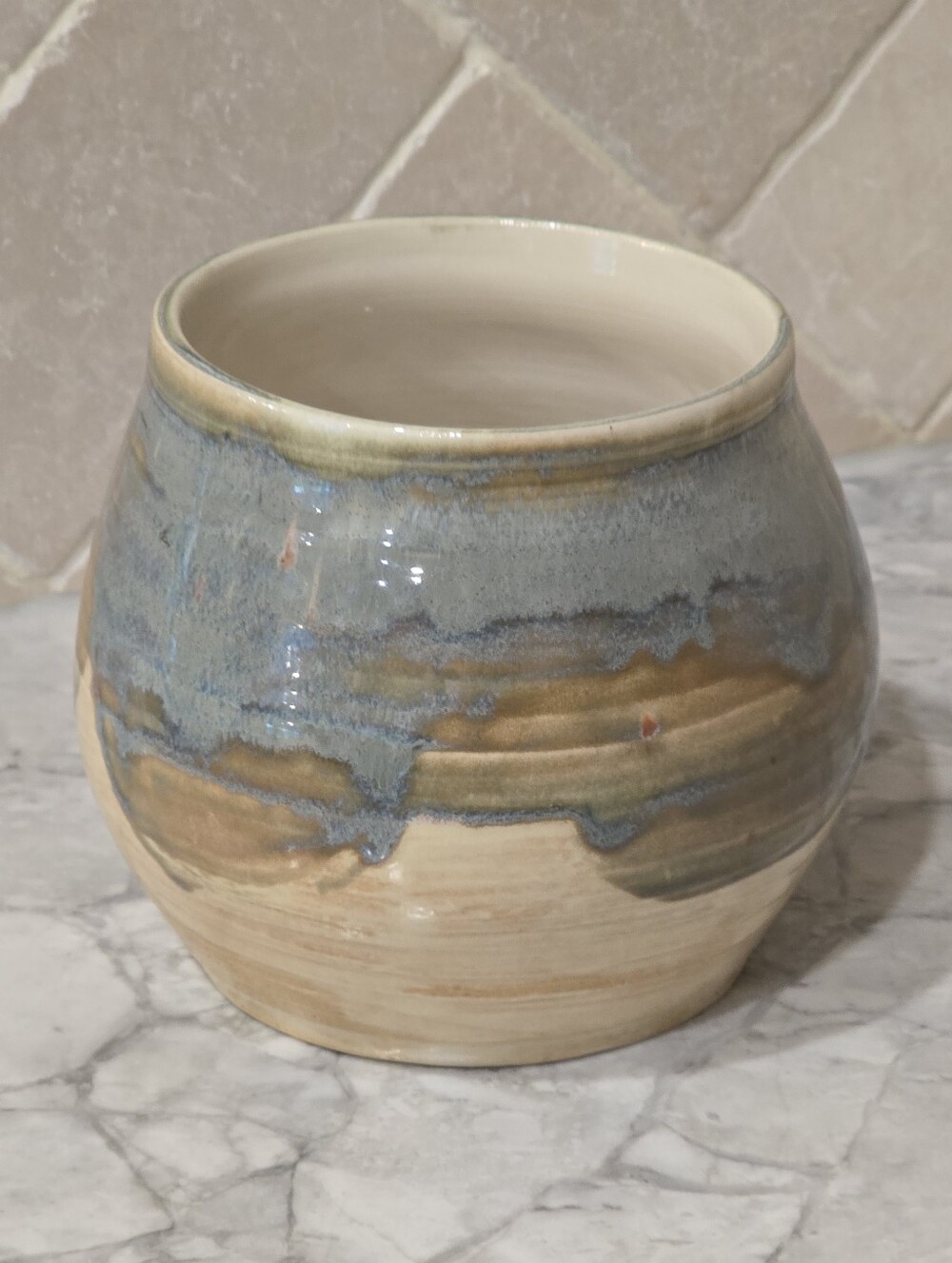 Vintage Studio Art Pottery Pot Bowl Vase Signed Coastal Organic Modern